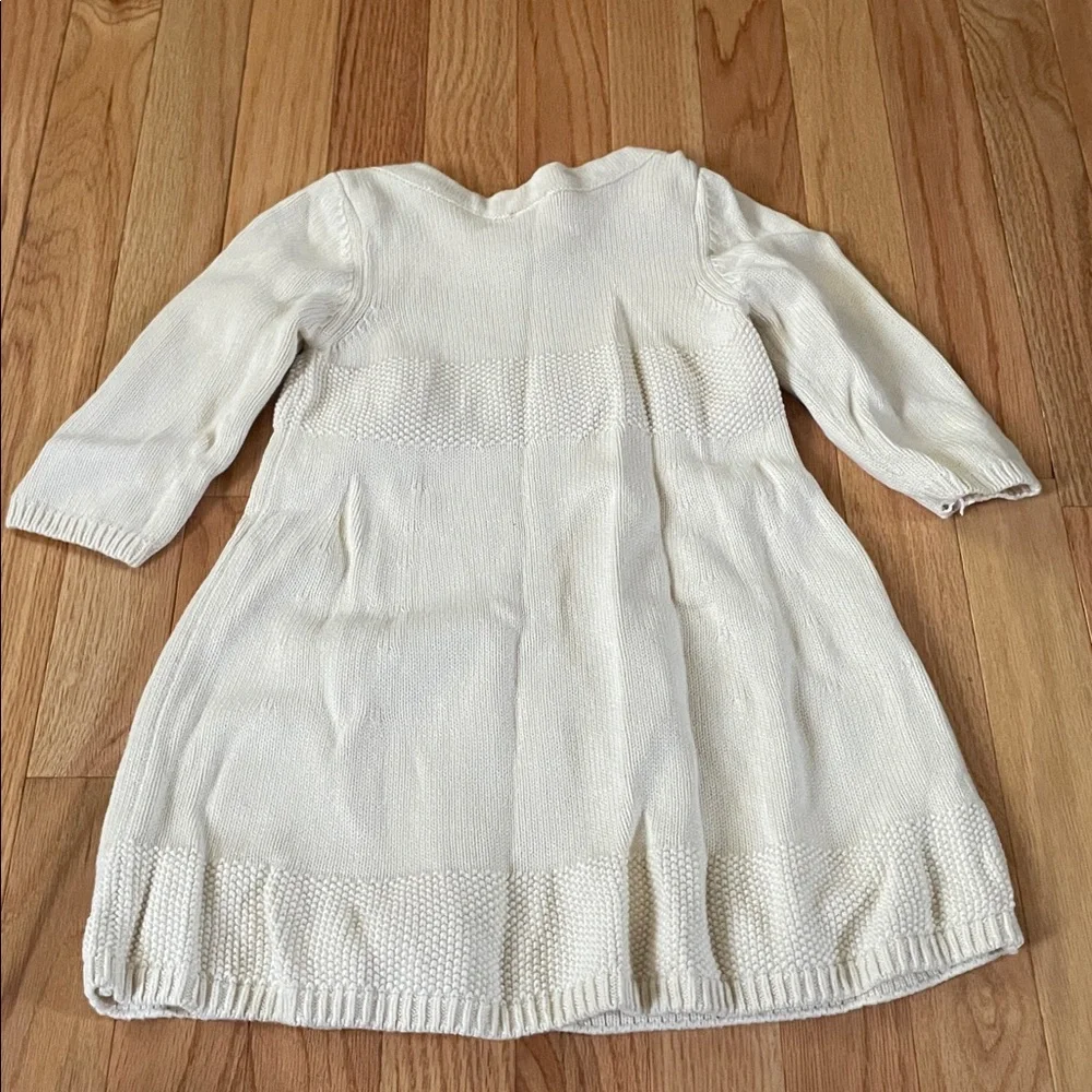 Hanna Andersson Cream Dress with Red Floral Design